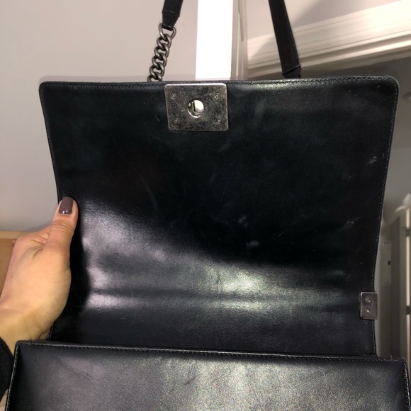 Chanel Le Boy Bag blk calf skin boy bag authentic - Picture 4 of 9